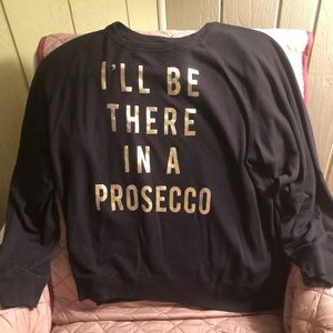 Black and gold long-sleeve party Tee in Size XL